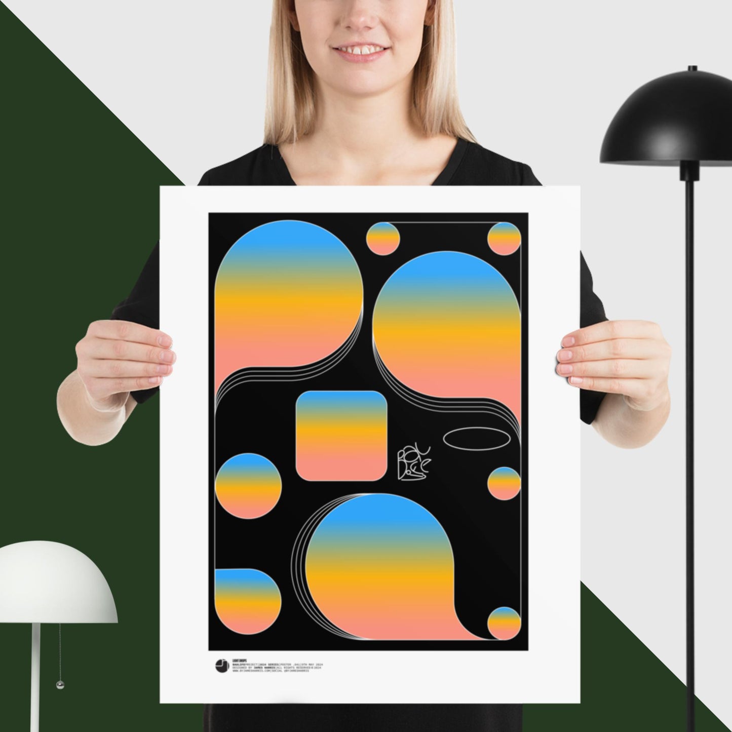 LIGHT DROPS - 041 - byJAMESHARRIS - Baulife - Bauhaus - Print