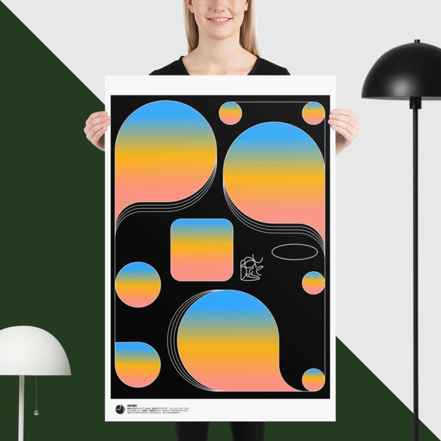 LIGHT DROPS - 041 - byJAMESHARRIS - Baulife - Bauhaus - Print