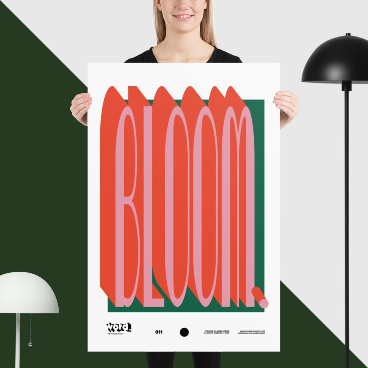 BLOOM - WORD. - byJAMESHARRIS - Print