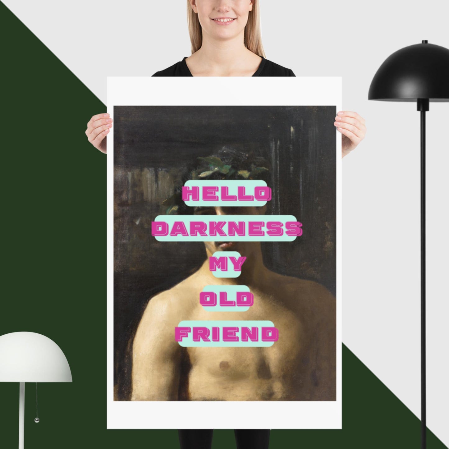 hello darkness, my old friend - LYRICS - PRINT - MUSIC - Classic Art